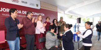 Delfina Gómez y Paty Zarza encabezaron arranque de Megajornada de Vacunación