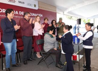 Delfina Gómez y Paty Zarza encabezaron arranque de Megajornada de Vacunación