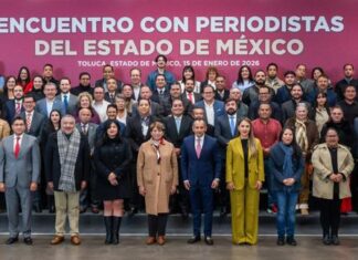 Gobernadora Delfina Gómez se reúne con periodistas del Valle de Toluca, Sur y Norte de la entidad