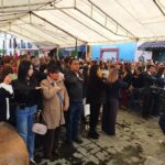 Asistentes a la ceremonia del Aniversario de la Constitución, en Metepec.