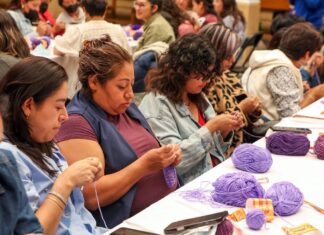 Tejer por la igualdad: con acción textil colectiva arranca la UAEMÉX actividades rumbo al 8M