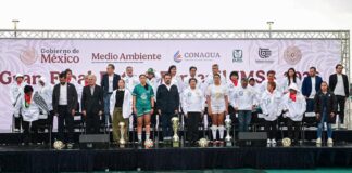 Fútbol femenil Sub-21 llega a Texcoco como parte del ambiente mundialista 2026: La Gobernadora Delfina Gómez asiste a la final de torneo