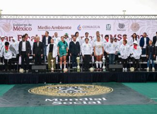 Fútbol femenil Sub-21 llega a Texcoco como parte del ambiente mundialista 2026: La Gobernadora Delfina Gómez asiste a la final de torneo