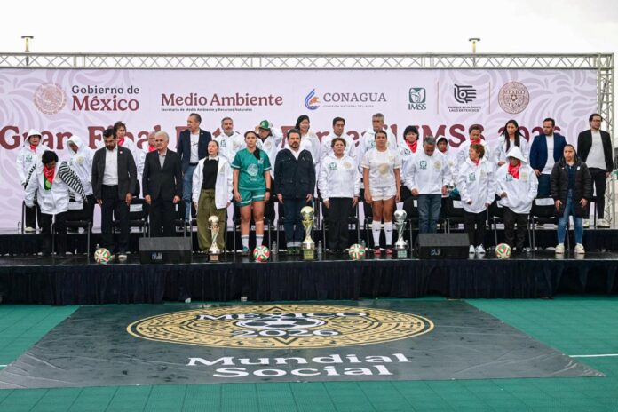 La Gobernadora Delfina Gómez Álvarez asistió a la Final del Torneo Futsal Sub-21 Femenil IMSS 2026, en Texcoco