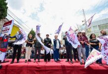 Acompaña Gobernadora Delfina Gómez a inicio de obra con tren de pavimentación “Diablo Dragón” en Toluca