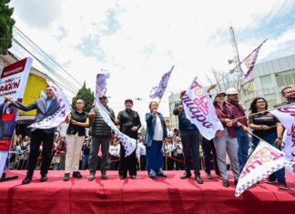 Acompaña Gobernadora Delfina Gómez a inicio de obra con tren de pavimentación “Diablo Dragón” en Toluca