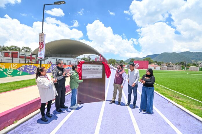 Entrega el GEM multideportivo en Joquicingo.28-V-2026