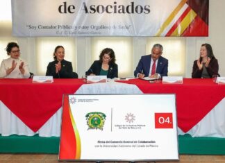 Firman Convenio General de Colaboración UAEMéx y el Colegio de Contadores Públicos del Valle de Toluca