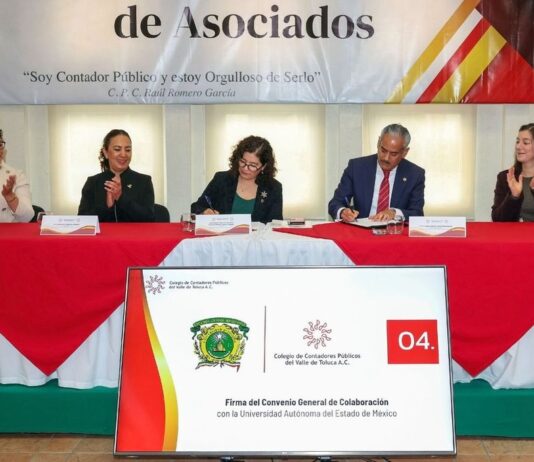 Firman Convenio General de Colaboración UAEMéx y el Colegio de Contadores Públicos del Valle de Toluca