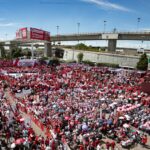 Decenas de miles de priistas de los 125 municipios mexiquenses, acudieron a su sede a la toma de protesta a los Defensores del Estado de México