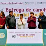 Continúa la entrega de canchas de fútbol del Mundial Social 2026 en el Estado de México