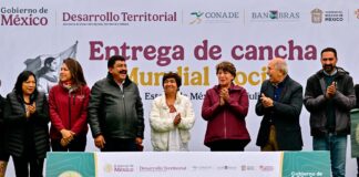 Continúa la entrega de canchas de fútbol del Mundial Social 2026 en el Estado de México