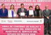FIRMAN EL AUMENTO SALARIAL Y DE PRESTACIONES SINDICATO DE MAESTROS Y GOBIERNO MEXIQUENSE