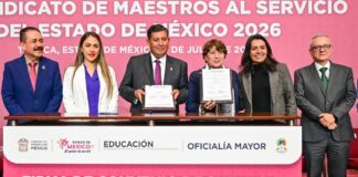 FIRMAN EL AUMENTO SALARIAL Y DE PRESTACIONES SINDICATO DE MAESTROS Y GOBIERNO MEXIQUENSE