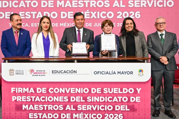 Firman el convenio de aumento salarial y prestaciones, el GEM y el SMSEM.