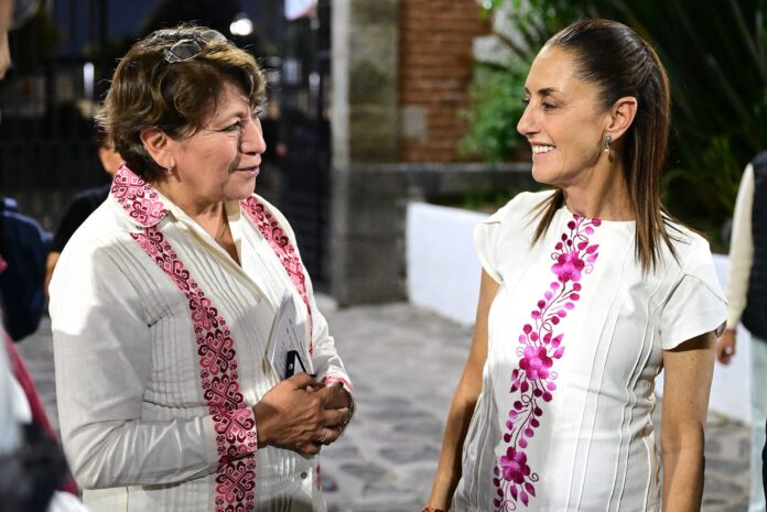 Gobernadora Delfina Gómez Álvarez con la Presidenta Claudia Sheinbaum Pardo