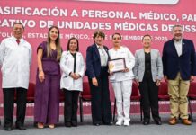 Entrega la Gobernadora 310 promociones y basificaciones a personal médico, paramédico y administrativo del ISSEMYM