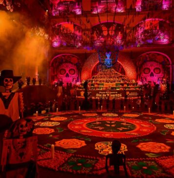 Inaugura Gobernadora Delfina Gómez Ofrenda Monumental de Día de Muertos en Palacio de Gobierno