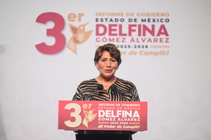 Rinde su Tercer Informe la Gobernadora Delfina Gómez.